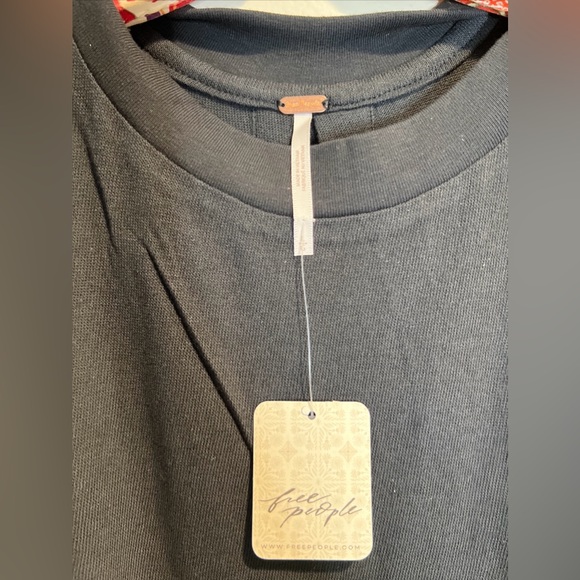 Free People Another Galaxy Racer Back Tee Maxi Top L - Picture 6 of 7